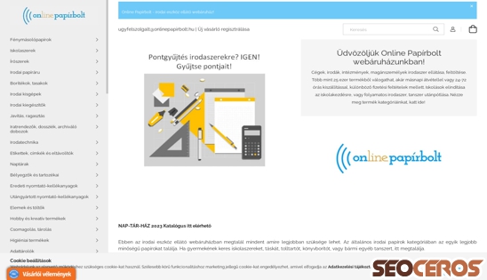 onlinepapirbolt.hu desktop náhľad obrázku