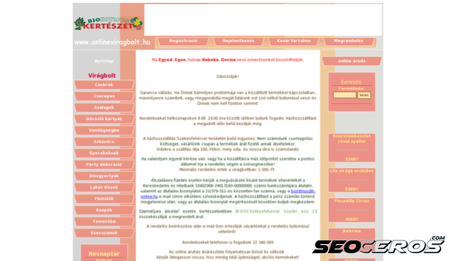 onlineviragbolt.hu desktop előnézeti kép