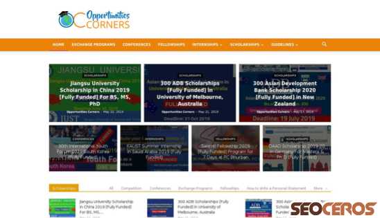 opportunitiescorners.info desktop preview
