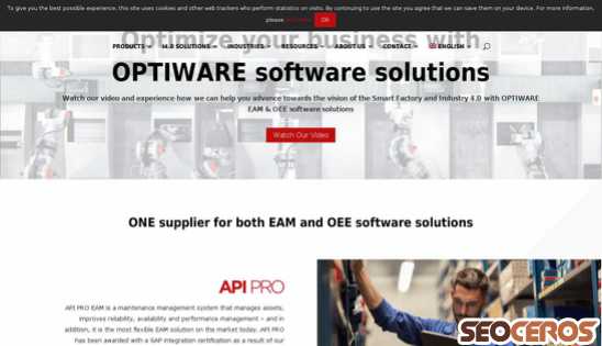 optiware.com desktop preview