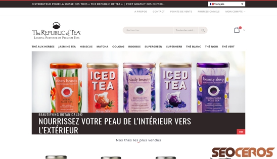 organic-tea.ch/fr desktop förhandsvisning