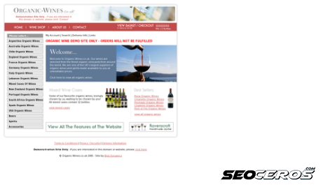 organic-wines.co.uk desktop obraz podglądowy