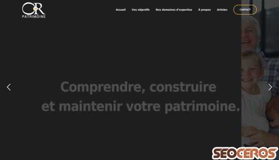 orpatrimoine.fr desktop prikaz slike