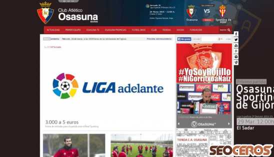 osasuna.es desktop előnézeti kép