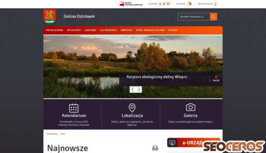 ostrowek.pl desktop előnézeti kép