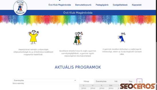 ovoklub.hu desktop előnézeti kép