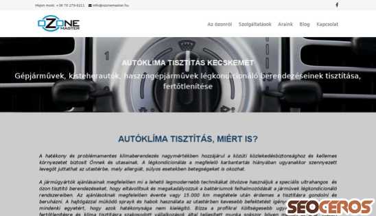 ozonemaster.hu/autoklima-tisztitas-kecskemet desktop náhľad obrázku
