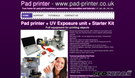 pad-printer.co.uk desktop förhandsvisning