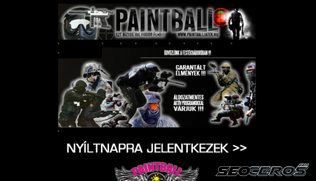 paintballjatek.hu desktop előnézeti kép