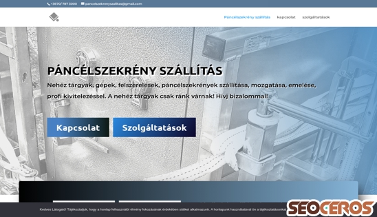 pancelszekreny-szallitas.hu desktop Vista previa