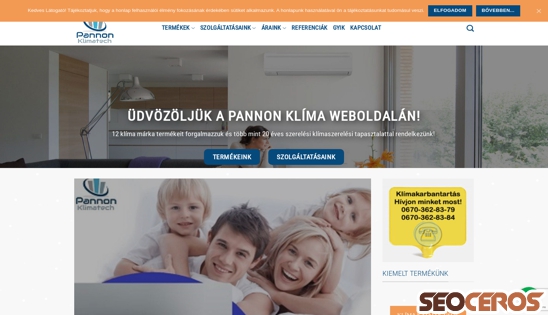pannonklima.hu desktop előnézeti kép