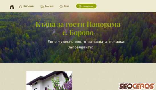panoramaborovo.eu desktop előnézeti kép