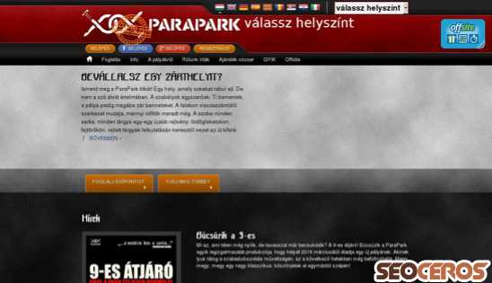 parapark.hu desktop preview
