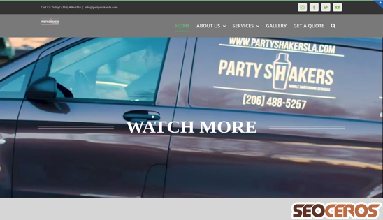 partyshakersla.com desktop előnézeti kép