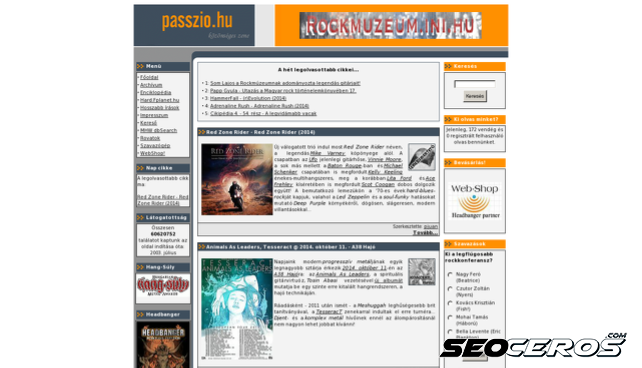 passzio.hu desktop előnézeti kép