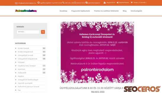 patronbirodalom.hu desktop előnézeti kép