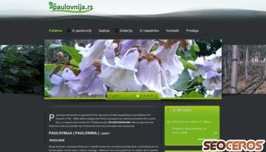 paulovnija.rs desktop náhled obrázku