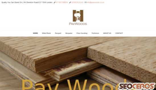 pavwoods.co.uk desktop náhled obrázku