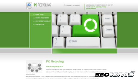 pcrecyclers.co.uk desktop previzualizare