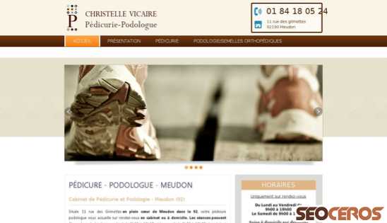 pedicure-podologue-vicaire.fr desktop prikaz slike
