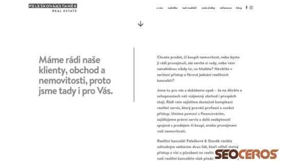 peleskova-stanek.cz desktop prikaz slike