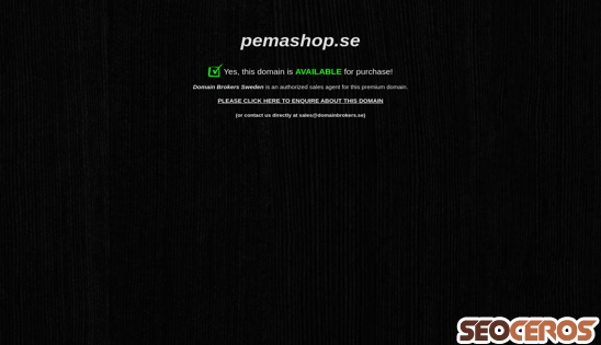 pemashop.se desktop előnézeti kép