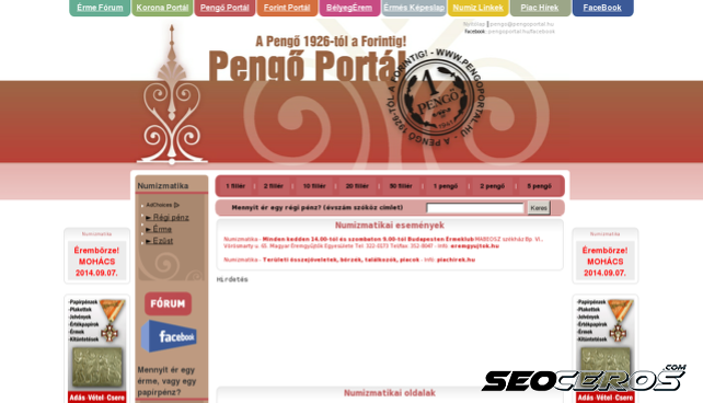 pengoportal.hu desktop náhľad obrázku