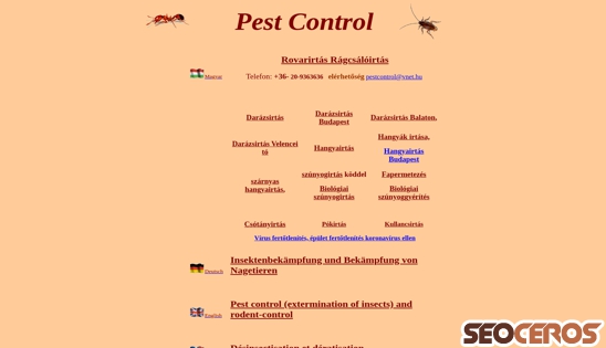 pestcontrol.hu desktop preview