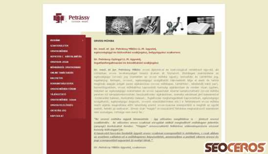 petrassydr.hu desktop előnézeti kép