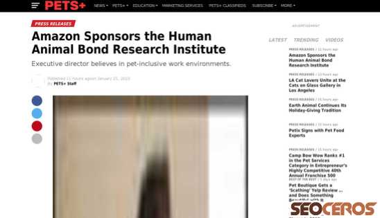 petsplusmag.com/amazon-sponsors-the-human-animal-bond-research-institute desktop náhled obrázku
