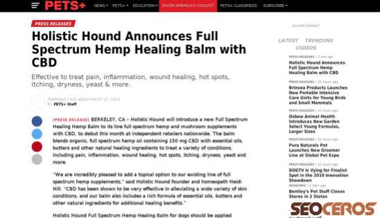petsplusmag.com/holistic-hound-announces-full-spectrum-hemp-healing-balm-with-cbd desktop Vorschau