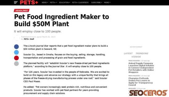 petsplusmag.com/pet-food-ingredient-maker-to-build-50m-plant desktop anteprima