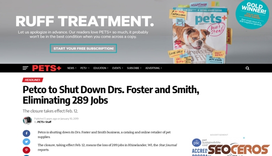 petsplusmag.com/petco-to-shut-down-drs-foster-and-smith-eliminating-289-jobs desktop vista previa