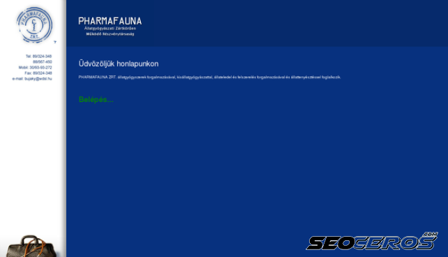 pharmafauna.hu desktop náhľad obrázku
