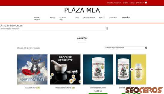 plazamea.ro desktop förhandsvisning