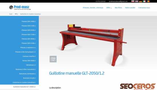 plieuse24.com/offre/guillotines-et-cisailles-manuelles/28-guillotine-manuelle-glt-205012 desktop náhled obrázku