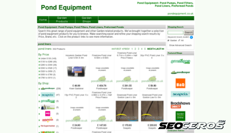 pondequipment.co.uk desktop náhľad obrázku