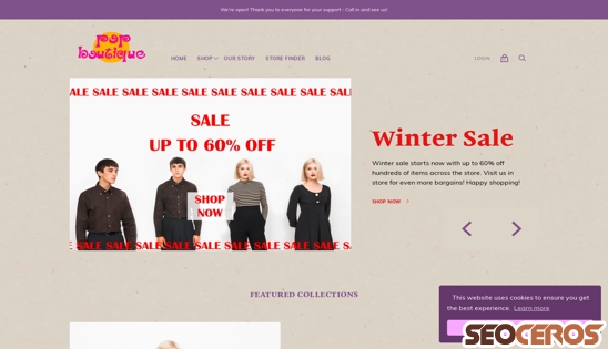 pop-boutique.com desktop náhled obrázku