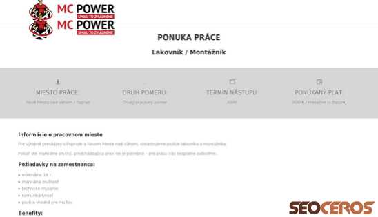 praca.mc-power.sk desktop प्रीव्यू 