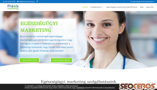 praxismarketing.hu/egeszsegugyi-marketing desktop förhandsvisning