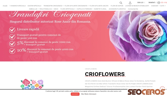 presta17.crioflowers.ro desktop previzualizare