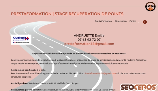 prestaformation.fr desktop náhľad obrázku