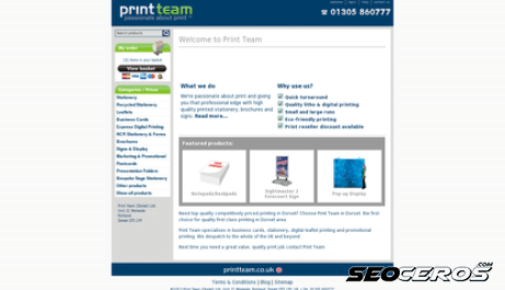 printteam.co.uk desktop förhandsvisning