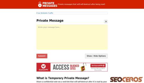 privatemessages.co desktop Vista previa
