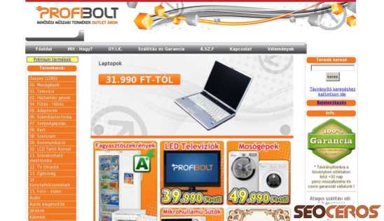 profibolt.hu desktop obraz podglądowy