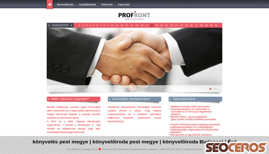 profikont.hu desktop náhľad obrázku