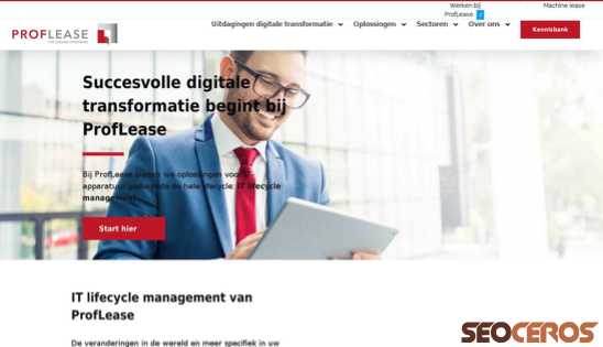 proflease.nl desktop förhandsvisning