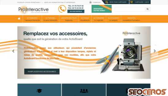 prointeractive.fr desktop förhandsvisning