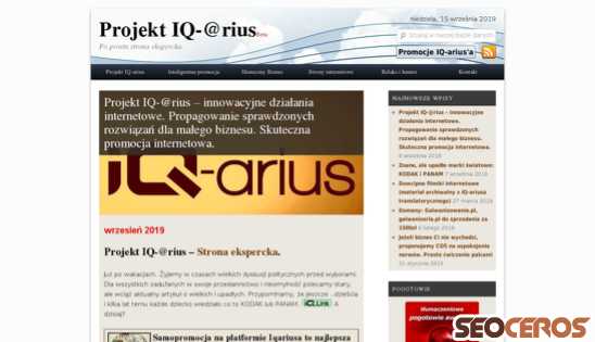 Projekt.iqarius.pl desktop vista previa