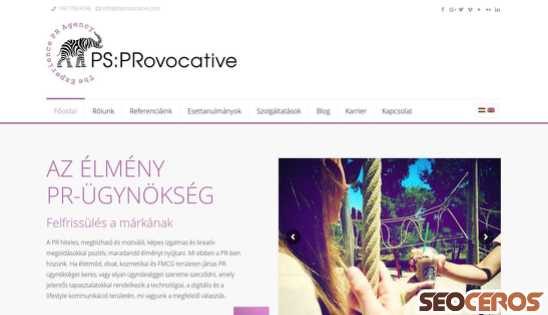 psprovocative.com desktop preview